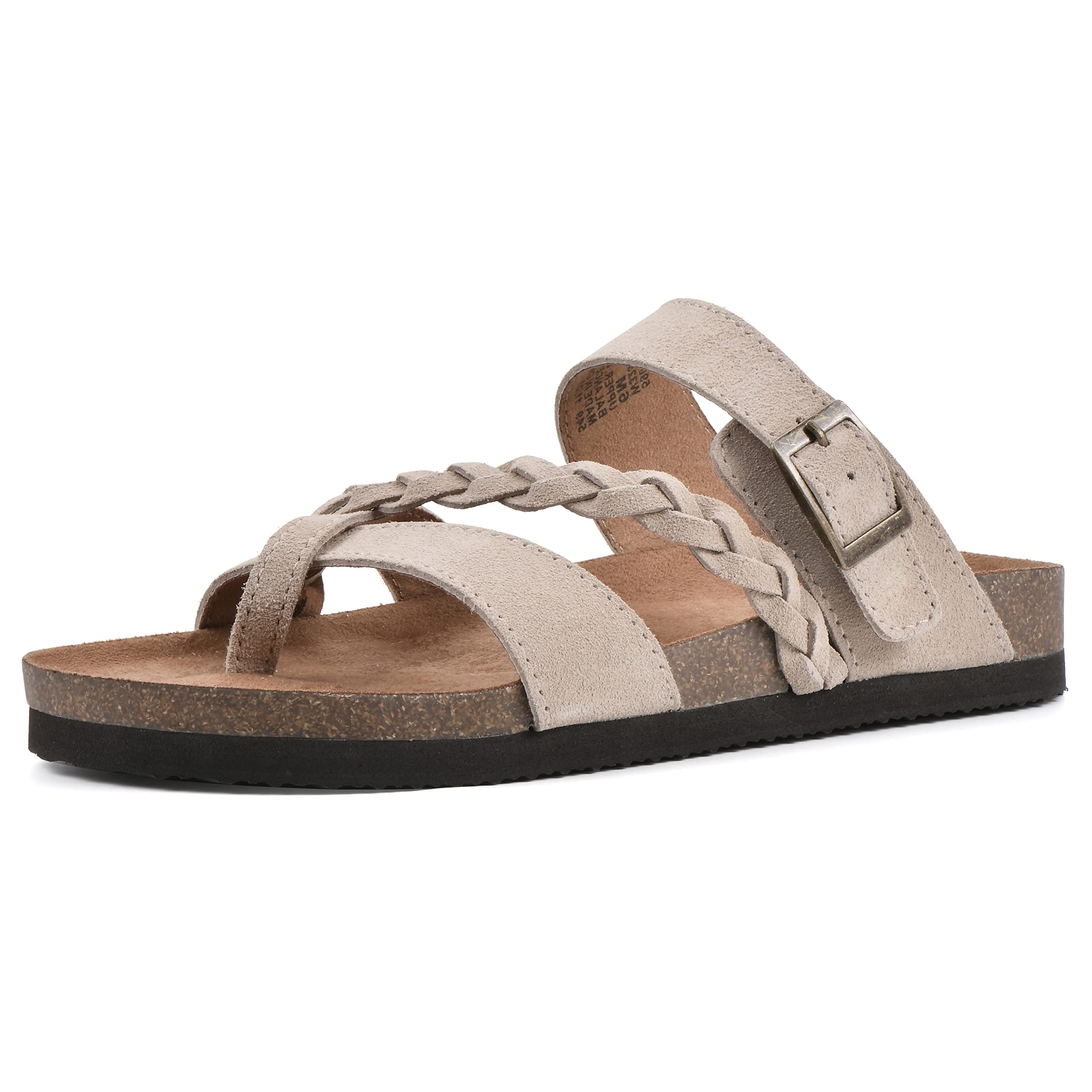 White Mountain Women's Hazy Braided Footbed Sandal