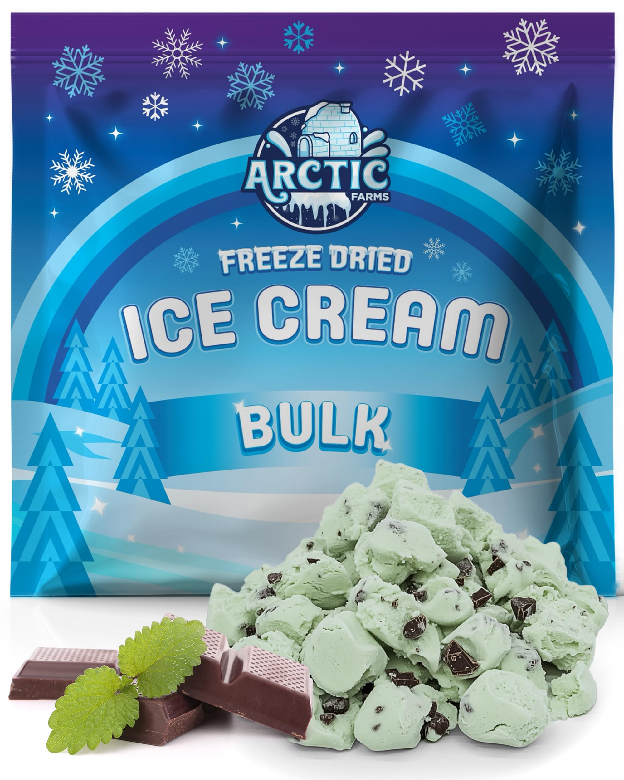 Arctic Farms Freeze Dried Ice Cream Bits Bagged and Boxed - Does Not Melt (1lb, S'mores)
