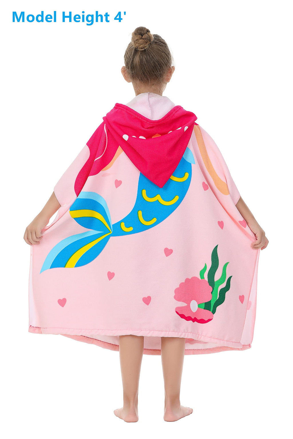 Soft Microfiber Swim Cover-ups for 3 to 10 Years Old Kids Hooded Bath Beach Poncho Towels (Alligator, Fits 3-10 Years)