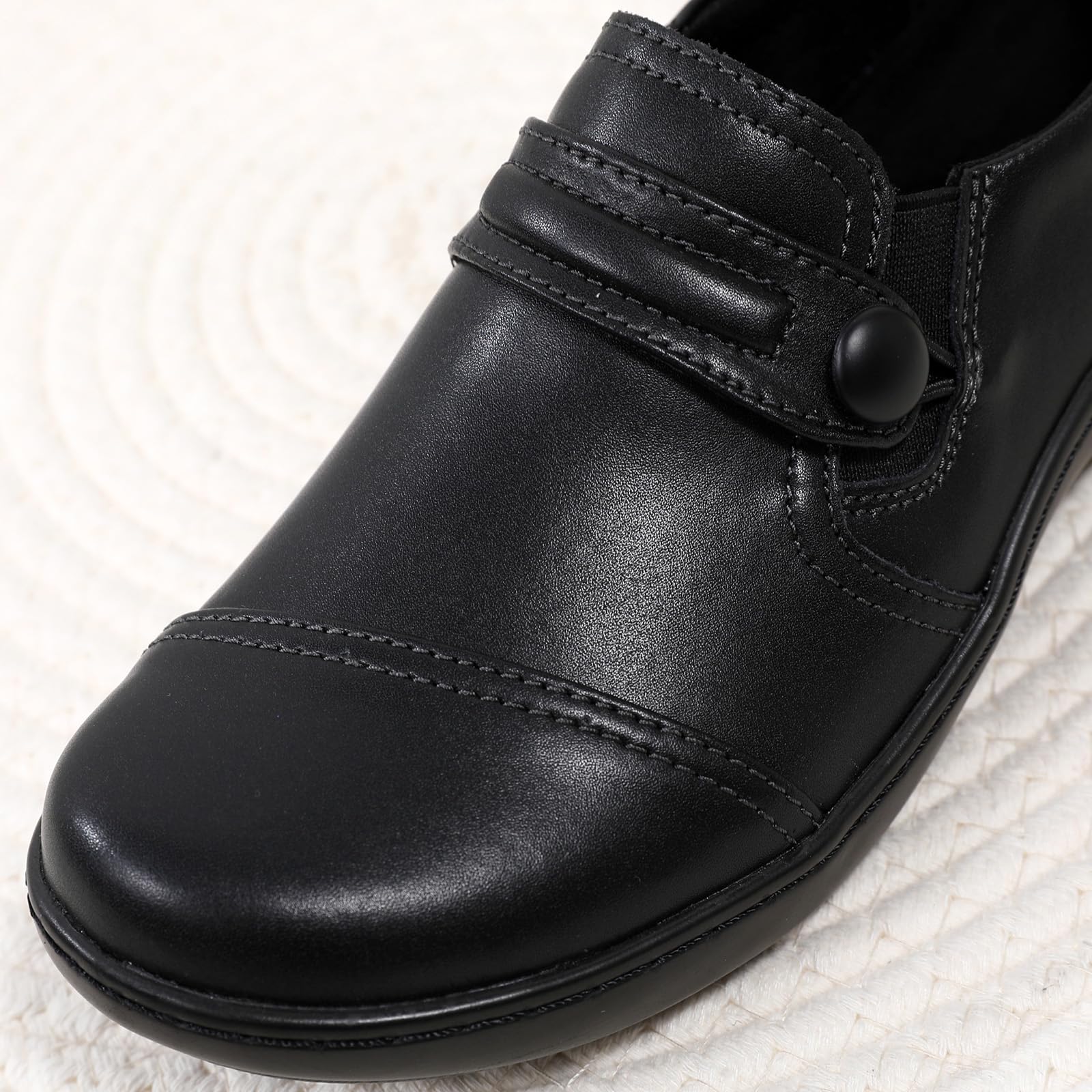 QAE Loafers for Women Orthopedic Loafers for Women Comfortable Women's Flat Slip-Ons Shoes for Dress Work Business Casual