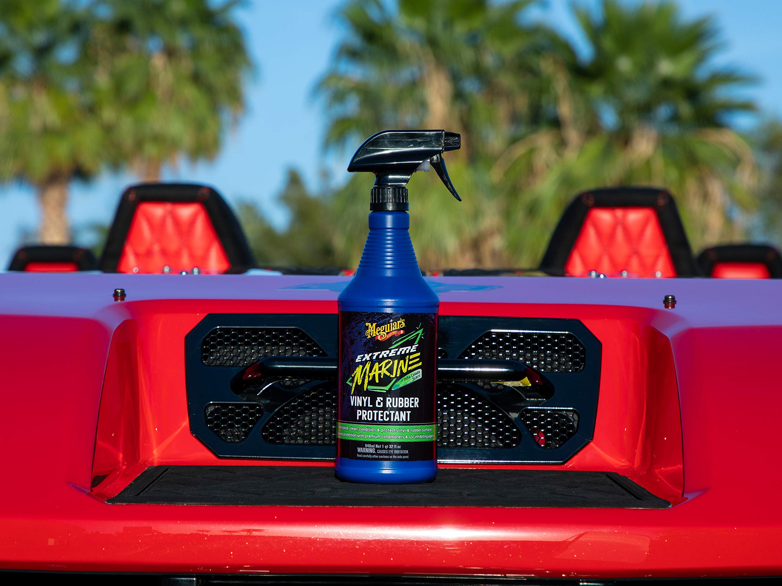 Meguiar's Extreme Marine Multi-Surface Cleaner M180332 - Pro Multi-Surface Cleaner for RV and Marine Detailing, Removes Dirt Grime & Stains from Vinyl, Gel Coat, Non Skid, Carpet and More, 32 Oz Spray
