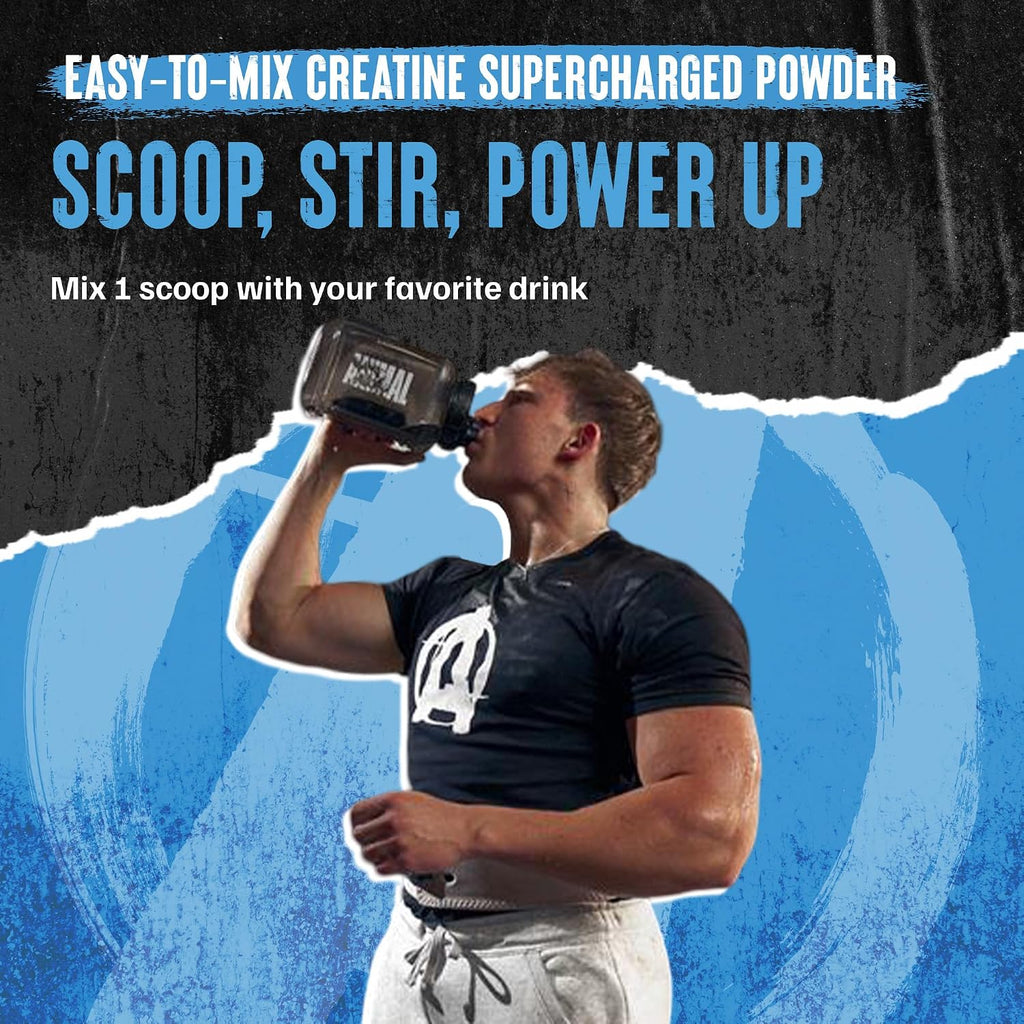 Animal Supercharged Creatine Powder - Flavored Creatine Monohydrate Enhanced with Betaine Anhydrous, PurpleForce & Senactiv, Strength, Endurance, Muscle Recovery for Men and Women - Watermelon, 300g