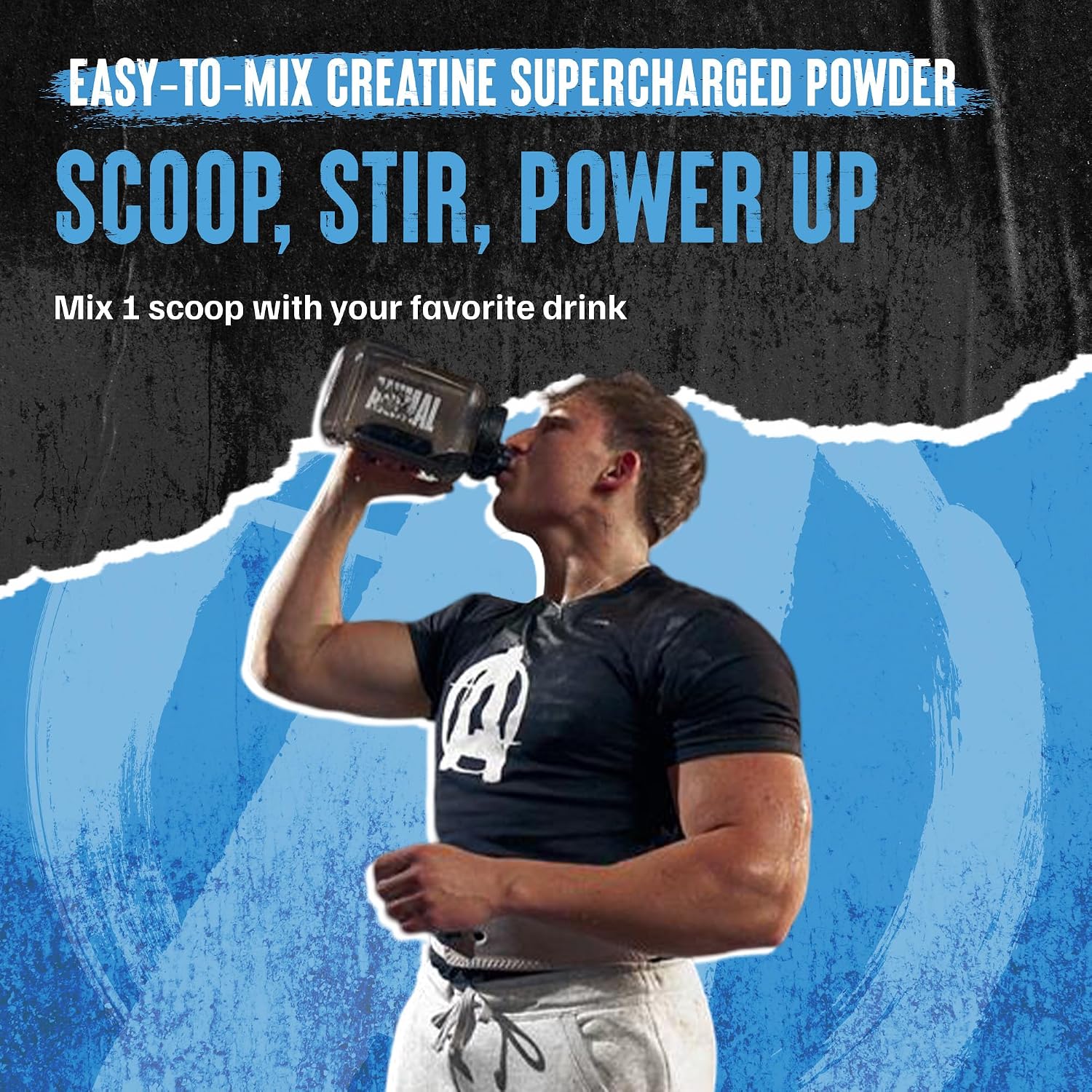 Animal Supercharged Creatine Powder - Flavored Creatine Monohydrate Enhanced with Betaine Anhydrous, PurpleForce & Senactiv, Strength, Endurance, Muscle Recovery for Men and Women - Watermelon, 300g
