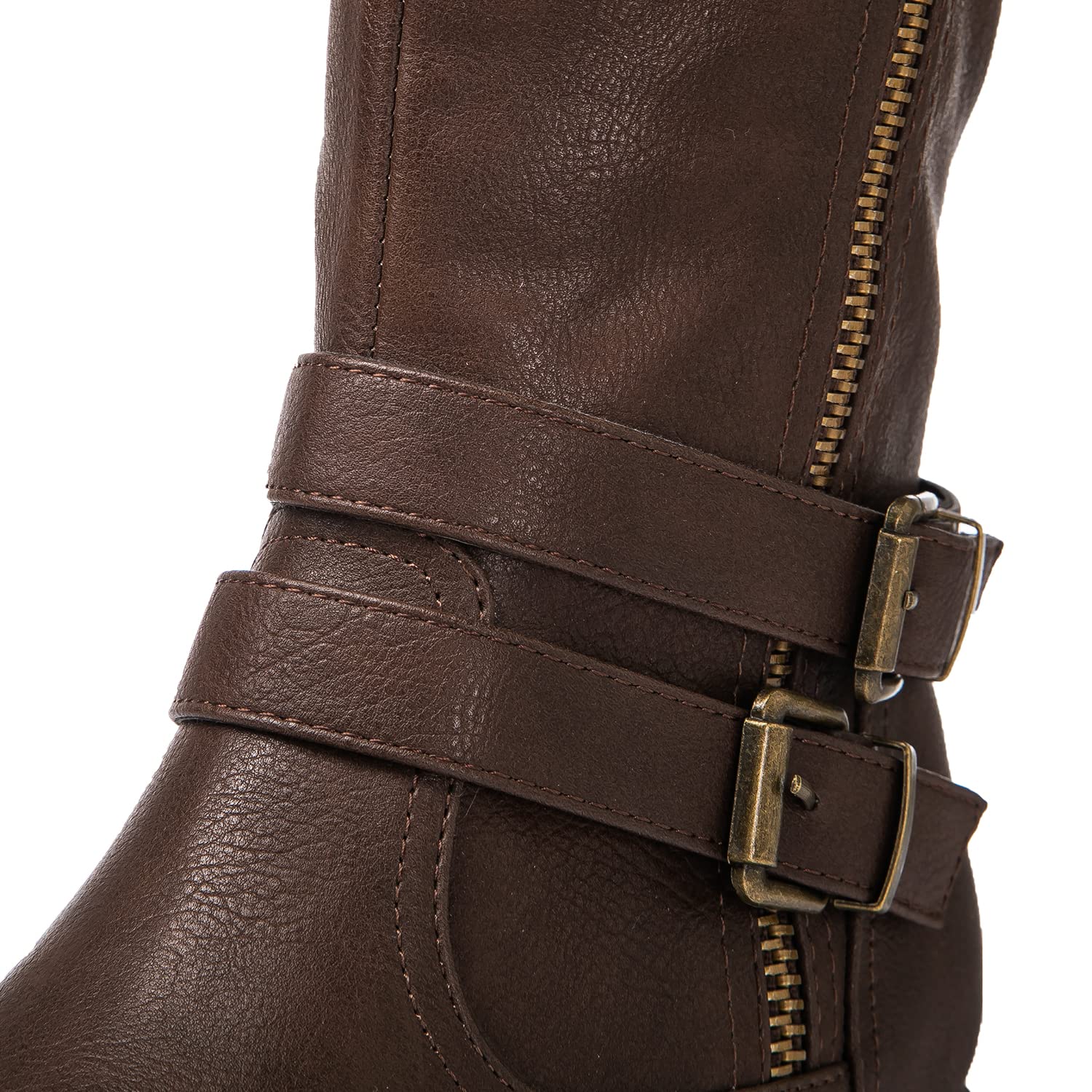 GLOBALWIN Women's Knee High Boots Fashion Comfortable Riding Boots For Women Low Heel