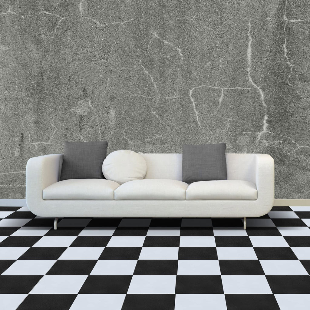 Spiareal 48 Pieces Peel and Stick Floor Tiles Vinyl Flooring 12 x 12 Inch Stick on Floor Tile Self Adhesive Waterproof DIY for Bathroom Kitchen Bedroom Living Room(Black Marble)