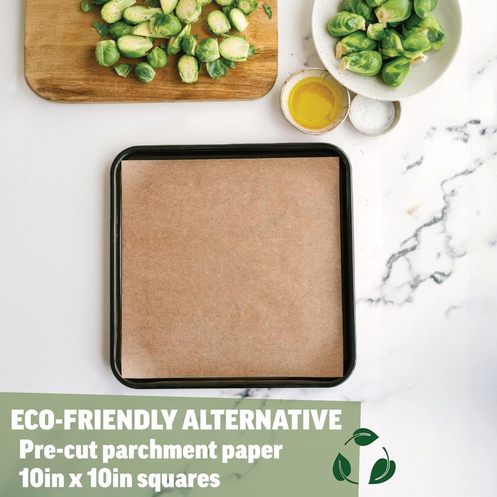 Zenlogy 6x6 Parchment Paper Squares (200 sheets) - Unbleached, Non-stick, Pre-cut Parchment Paper Ideal for Candy Wrappers, Dessert Paper Liners, Freezing and Storing, Separating, and Diamond Painting