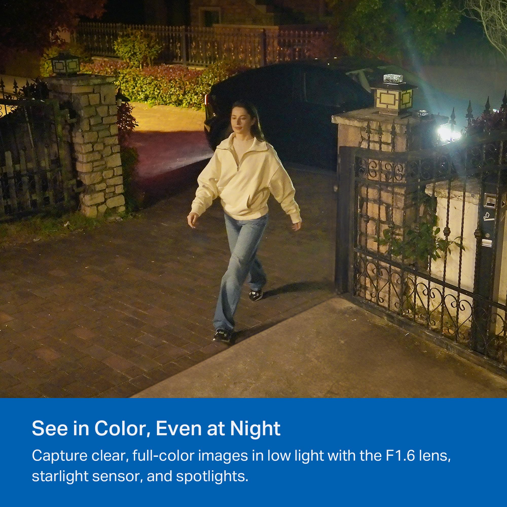 Tapo by TP-Link Wireless Outdoor Security Camera, 1080P, Up to 180 Days Battery Life, Free Person Detection, SD/Cloud Storage, Spotlight Color Night Vision, Alarm, No Hub Needed, Black, C403