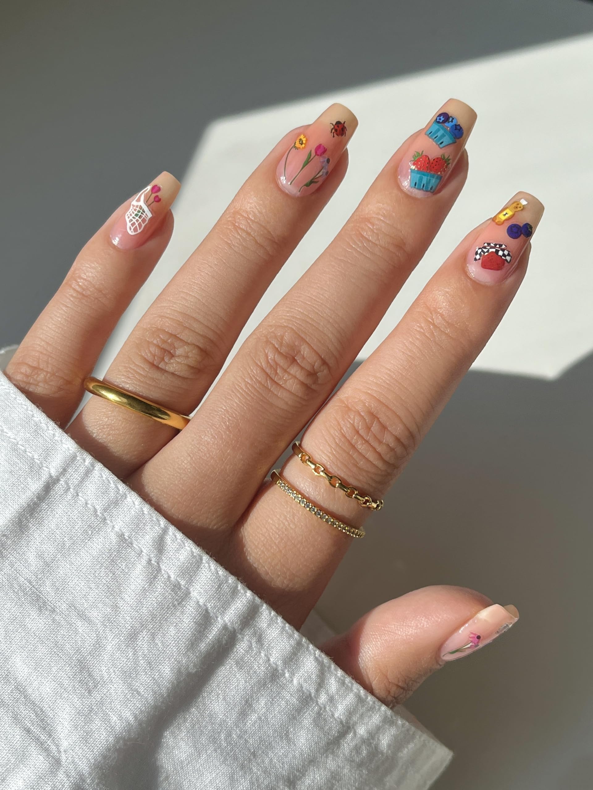 Deco Beauty 90s Baby - Super Thin & Easy-to-Apply Nail Art with The Cutest Designs - Durable & Long-Lasting Nail Art Stickers and Decals for Women, for DIY at-Home Manicures & Salon-Quality Nails