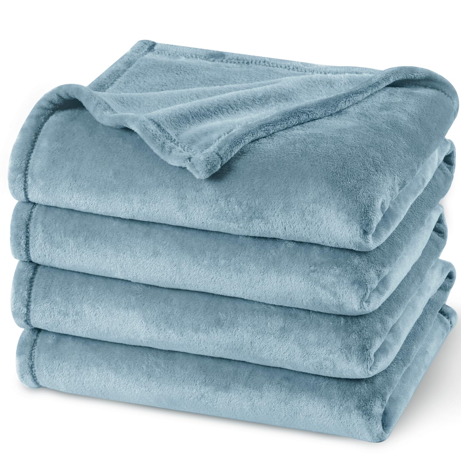 PHF Oversized King Big Fleece Blanket 120"x120", No Shed No Pilling Extra Large Soft Blanket, Giant 10'x 10' Lightweight for Bed, Sofa Travel and Camping, Suitable for All Season, Beige