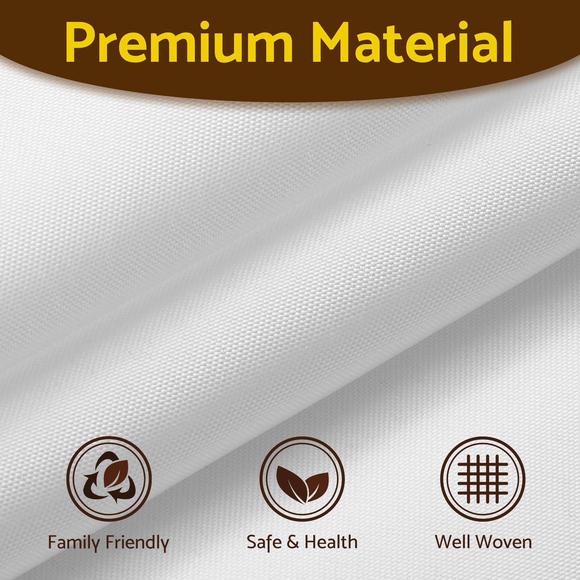 Barossa Design Fabric Snap-in Liner 70" W x 54" H - Hotel Style Removable Replacement Inner Liner, Machine Washable & Water Repellent - Black, 70x54