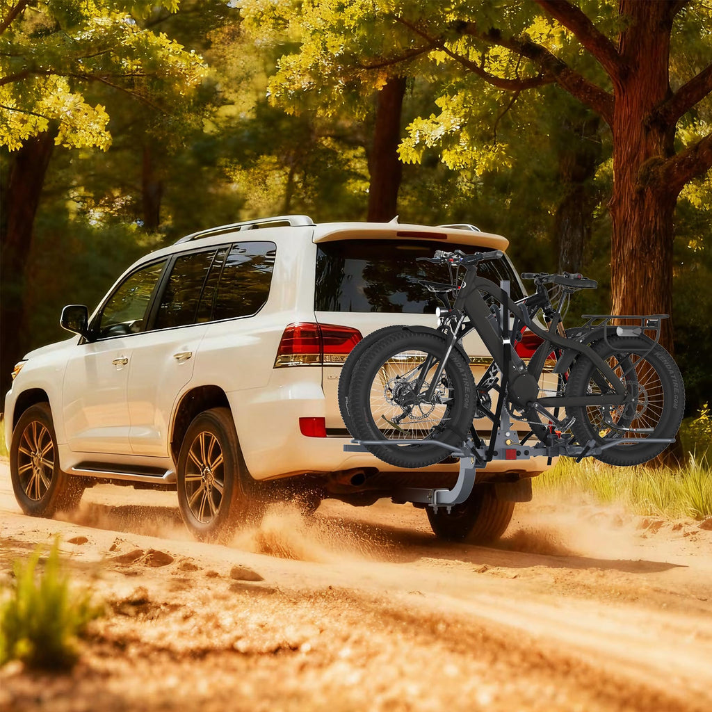 WILDROAD Hitch Bike Rack, Wobble Free Smart Tilting Bike Rack, Foldable 2-Bike Rack for Standard, Fat Tire and E-Bike, 2-Bike 180 lbs Capacity, Fits 2-inch Receiver