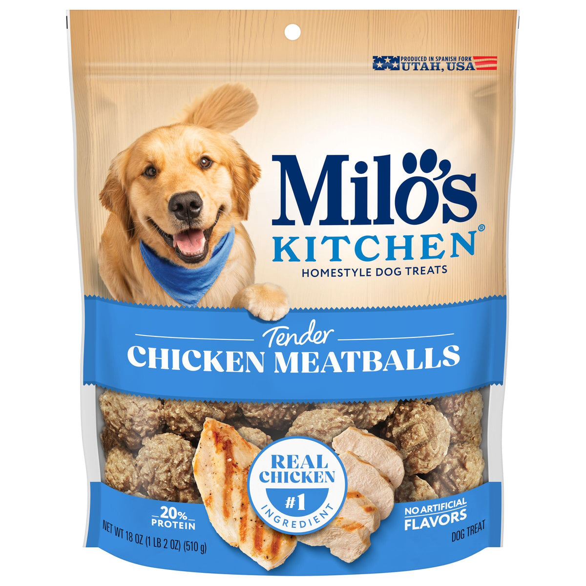 Milo's Kitchen Homestyle Dog Treats, Beef Sausage Slices, 10 Ounce, High Protein, No Artificial Flavors