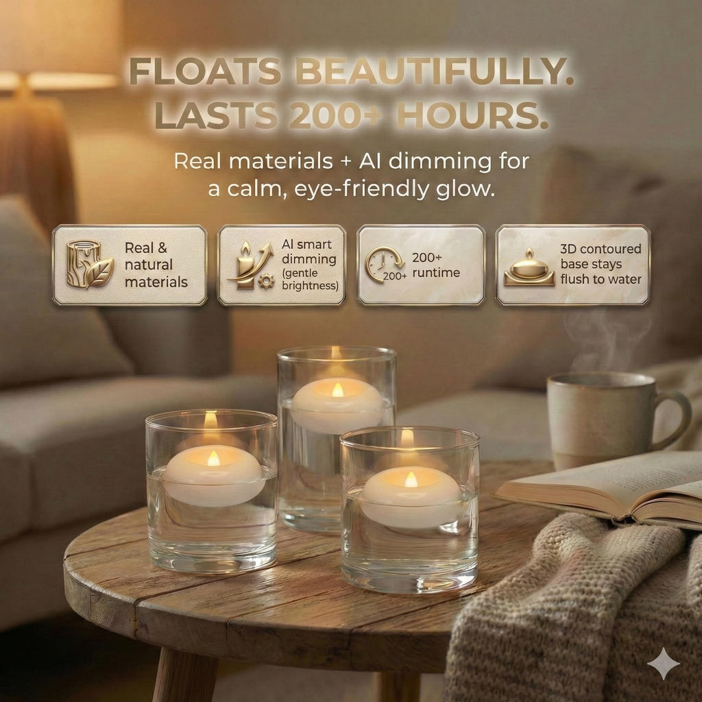 Aignis 12-Pack Waterproof Flameless Candles, 2.2" Slim Plastic Battery Operated LED Pillar Candles with 2 Remotes & Timers, Melt-Proof Fake Electric Candles for Outdoor Patio, Wedding, Home Decor