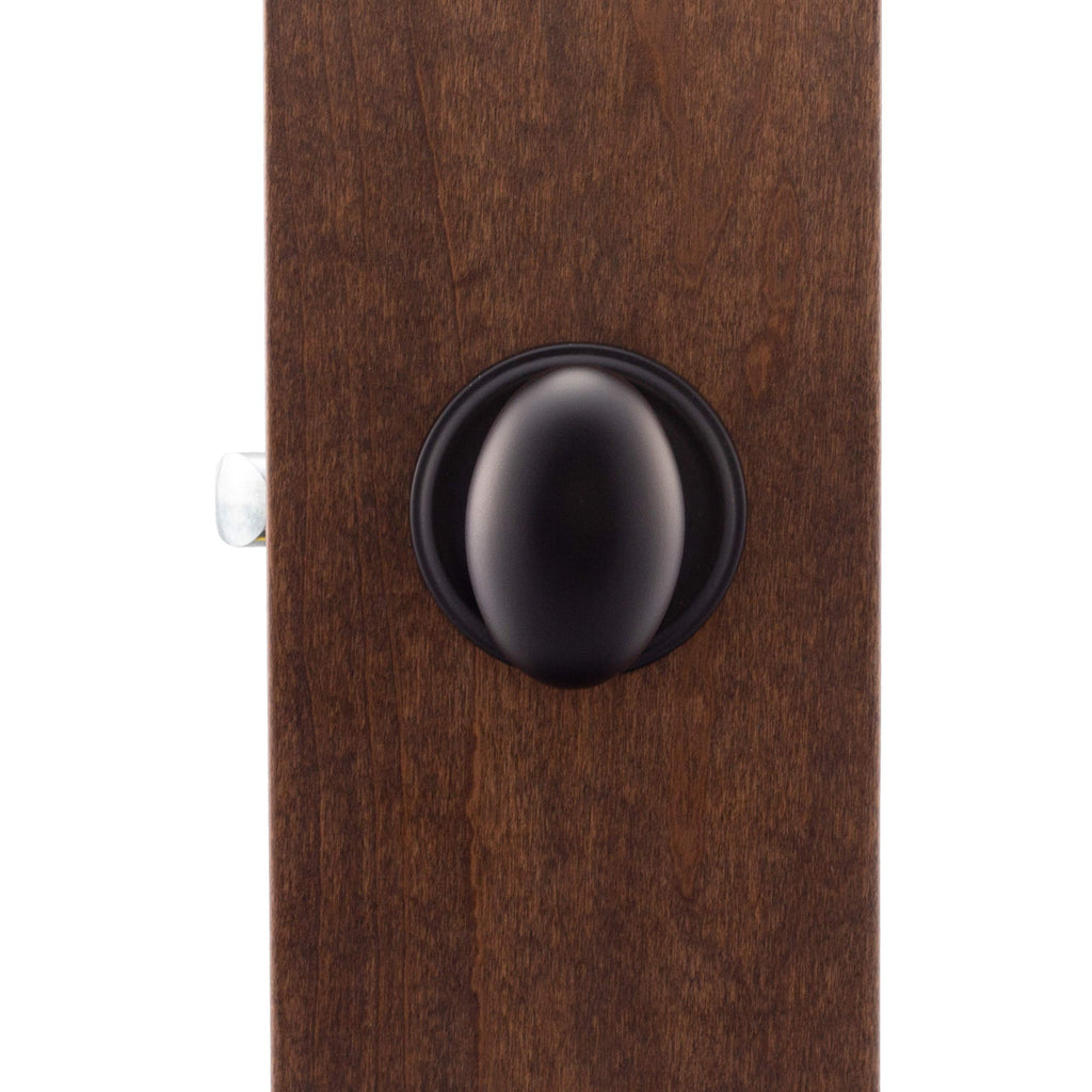 Copper Creek EK2090BC Egg Door Knob, Dummy Function, 1 Pack, in Black