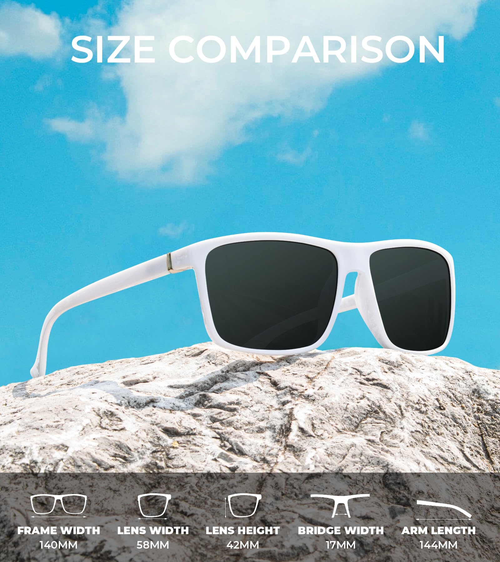 KALIYADI Polarized Sunglasses for Men and Women, Mens Sun Glasses with UV Protection for Driving Fishing Golf (3 Packs)
