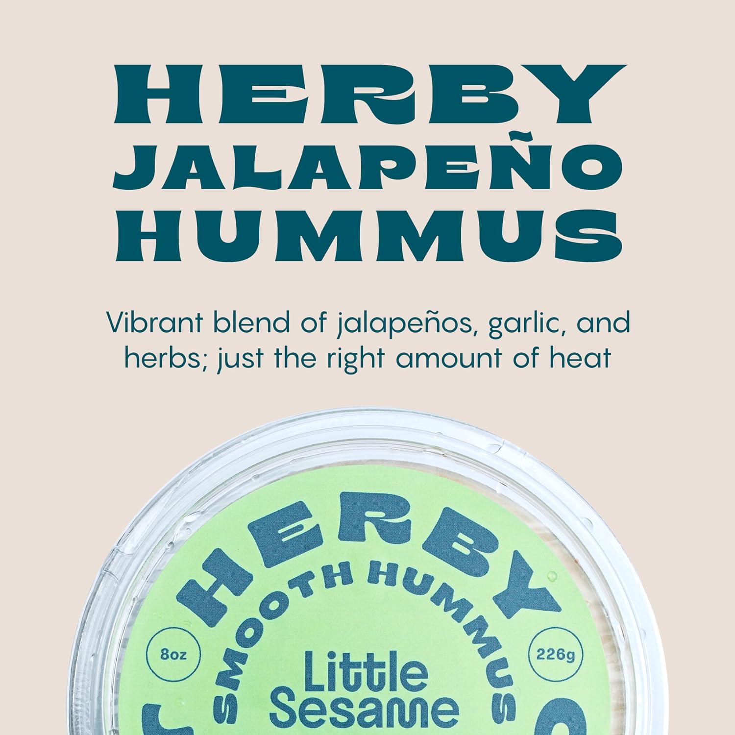 Little Sesame Herby Jalapeno Hummus, 8 OZ