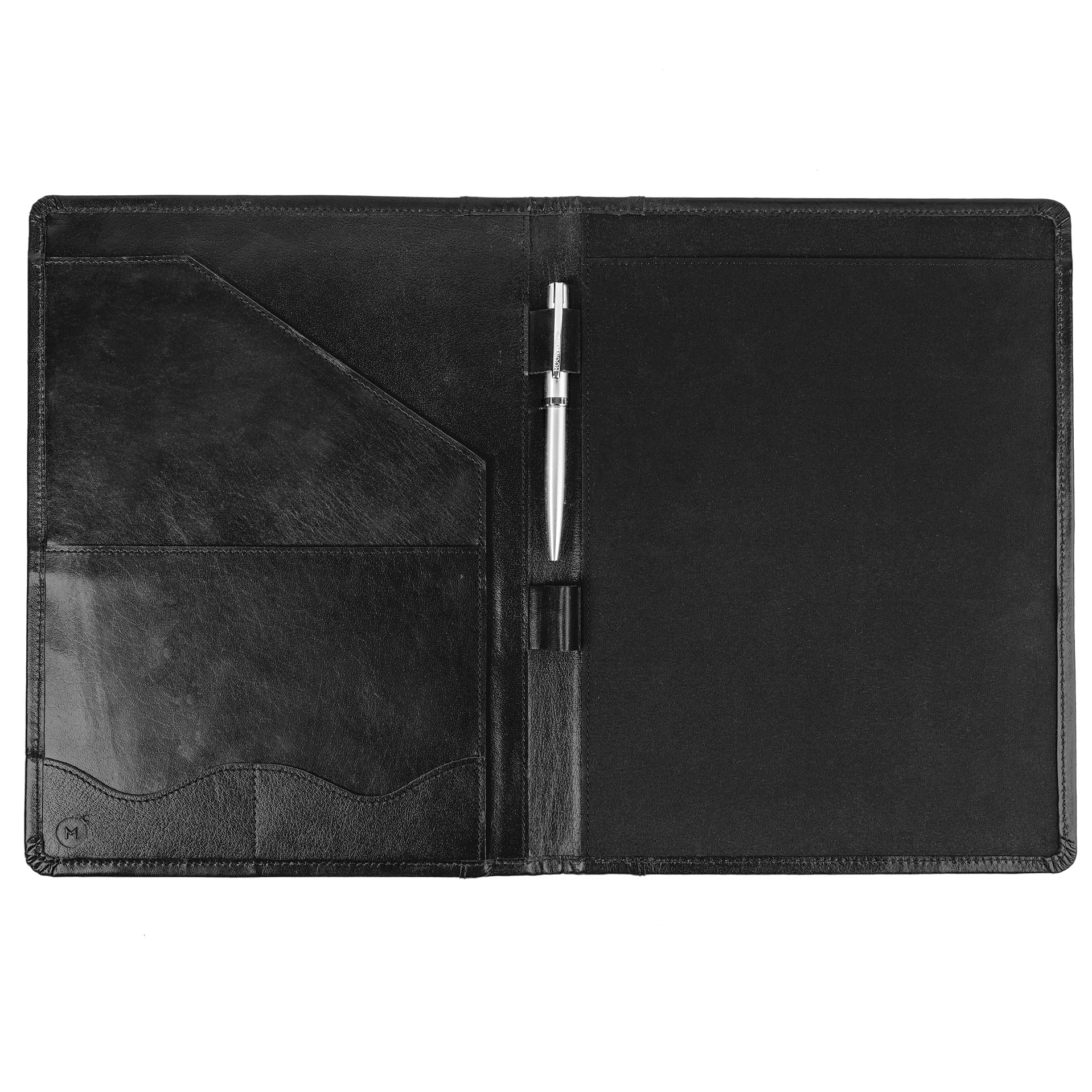 Leather Portfolio Professional Organizer Padfolio – Resume Folder with Luxury Pen, Stylish Document Folio for Letter Size Writing Pad with Business Card Holder, Ideal Gift Portfolios for Men and Women