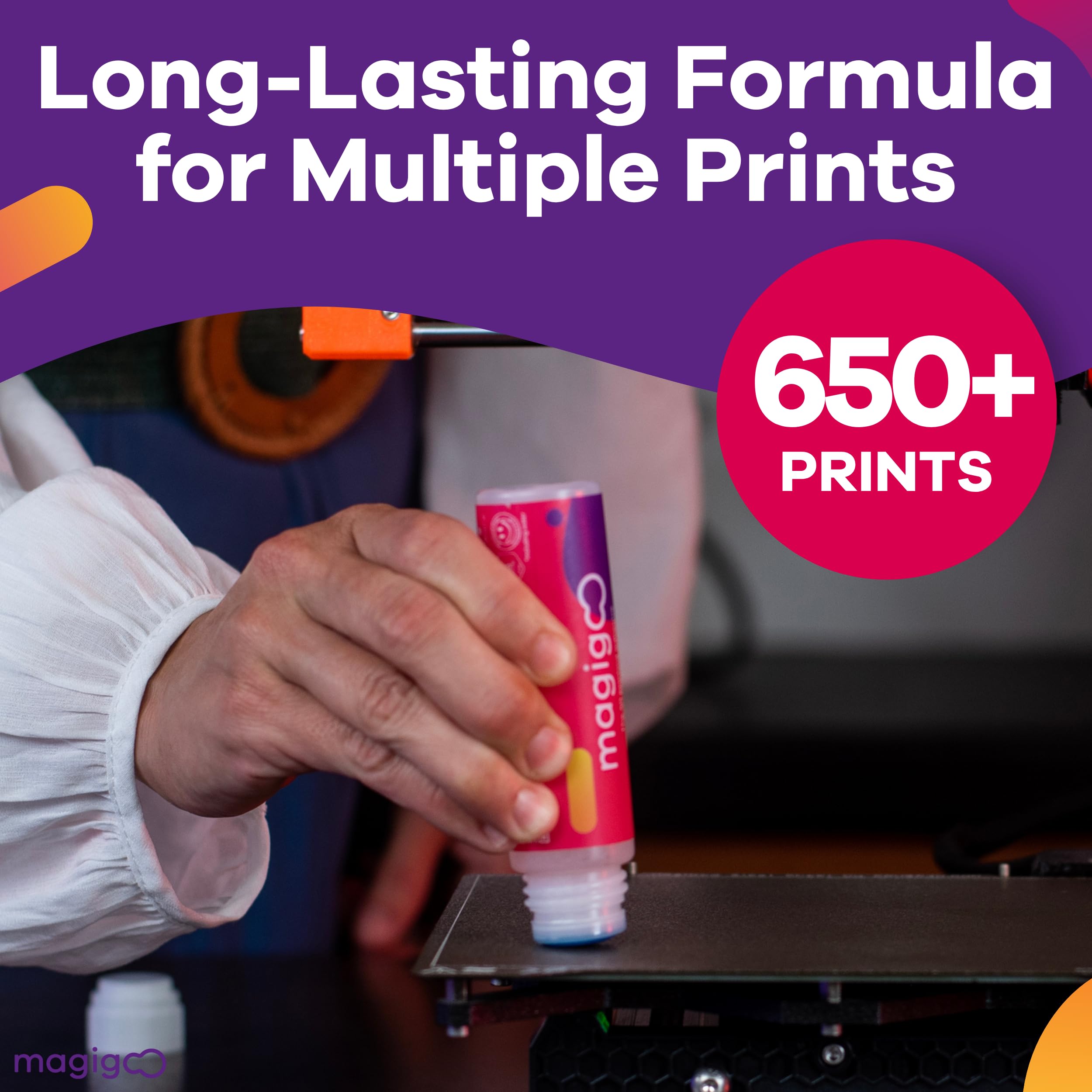 Magigoo - MO2016 All-in-One 3D Printer Adhesive Glue - ABS, PLA, PETG, HIPS, and TPU Flex Filament on Glass, PEI, Buildtak, Kapton - 3D Printing Accessories, Supplies, and Materials (50mL)