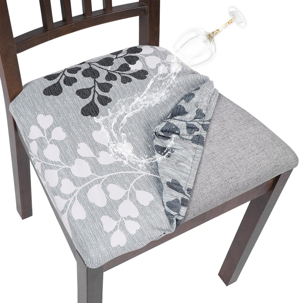 SearchI Seat Covers for Dining Room Chairs Stretch Printed Chair Seat Covers Set of 2, Removable Washable Upholstered Chair Seat Protector Cushion Slipcovers for Kitchen, Office(Ball Flower)