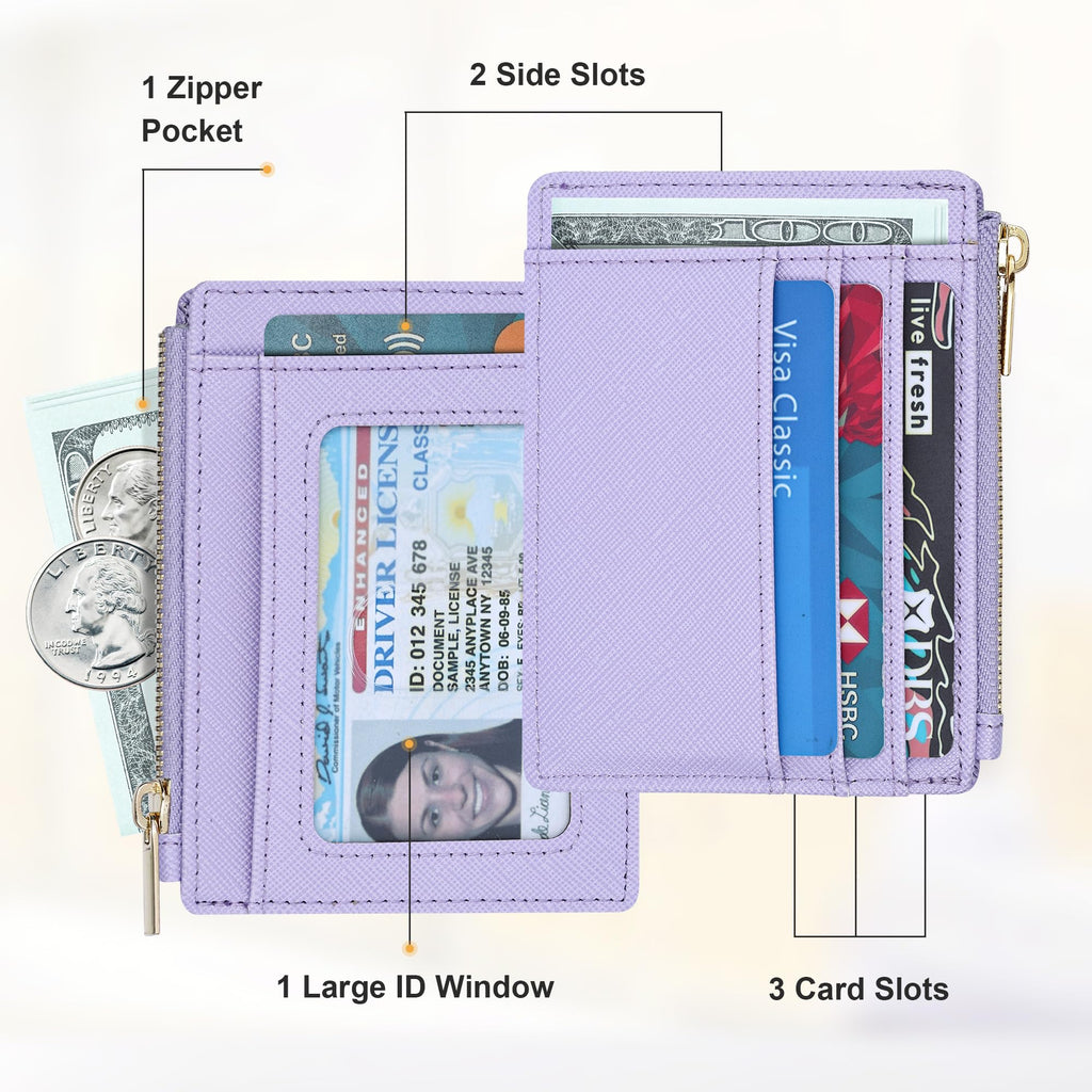 Sodsay Card Case Slim Front Pocket Wallet for Women Credit Card Holder with Keychain | Slim, Credit Card Holder, Front Pocket, with Keychain | Slim