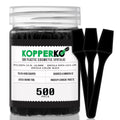 Kopperko Mini Lotion Spatula (2.5", 100 Pack) - Mini Spatula for Cosmetics, Creams & Crafts | Ointment Applicator for Mixing, Skincare, Face Mask | Disposable Lotion Applicator for Face | Black
