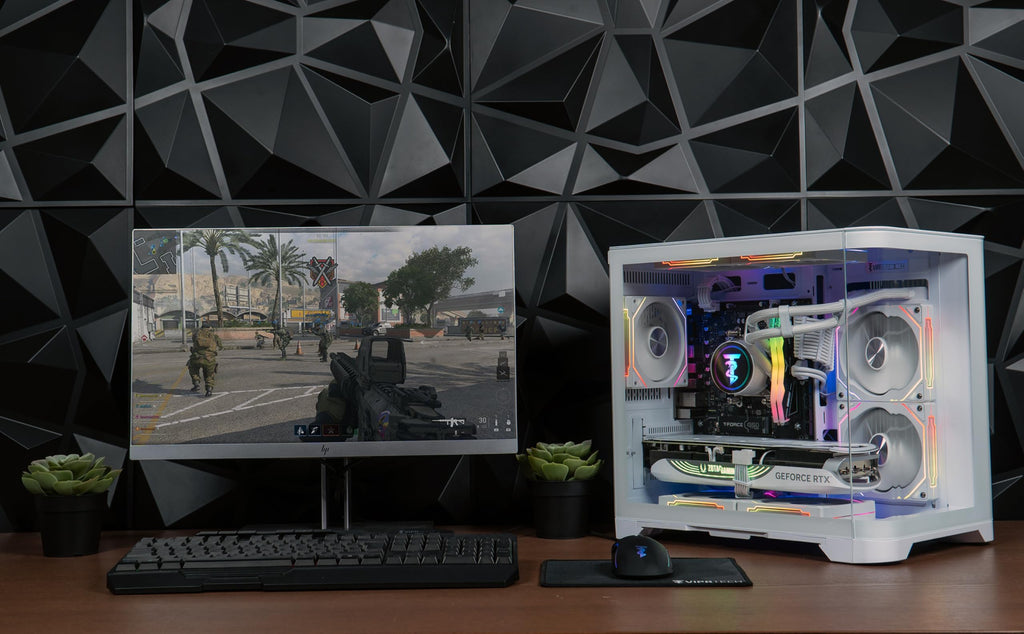 ViprTech Reaper 1.0 Gaming PC - AMD Ryzen 7 8700F (5.0Ghz Turbo), GeForce RTX 5060 Ti 8GB, 16GB DDR5, 1TB SSD, VR-Ready, WiFi BT USB-C, Win 11, Gaming Desktop Computer Prebuilt, Black