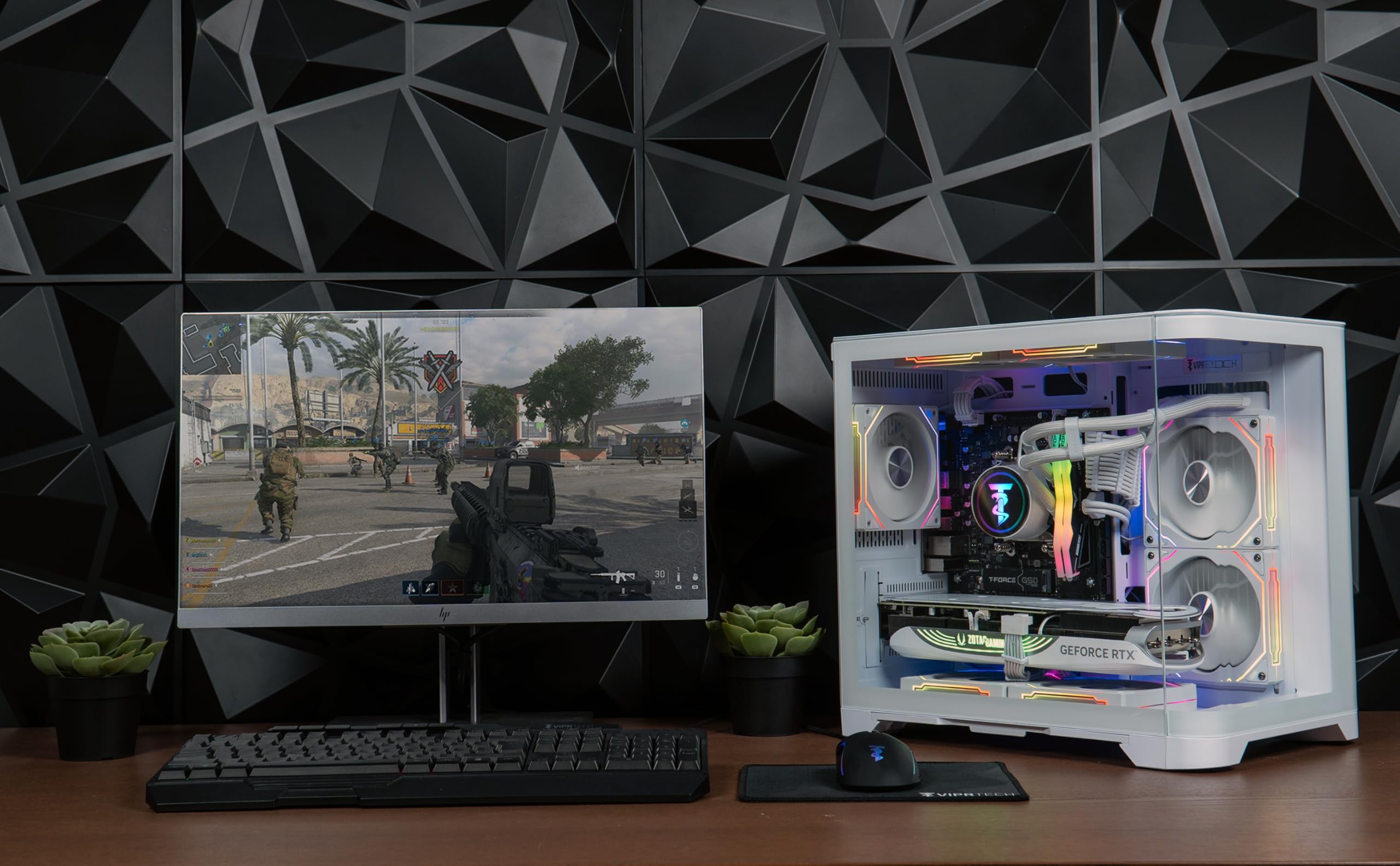ViprTech Reaper 1.0 Gaming PC - AMD Ryzen 7 8700F (5.0Ghz Turbo), GeForce RTX 5060 Ti 8GB, 16GB DDR5, 1TB SSD, VR-Ready, WiFi BT USB-C, Win 11, Gaming Desktop Computer Prebuilt, Black
