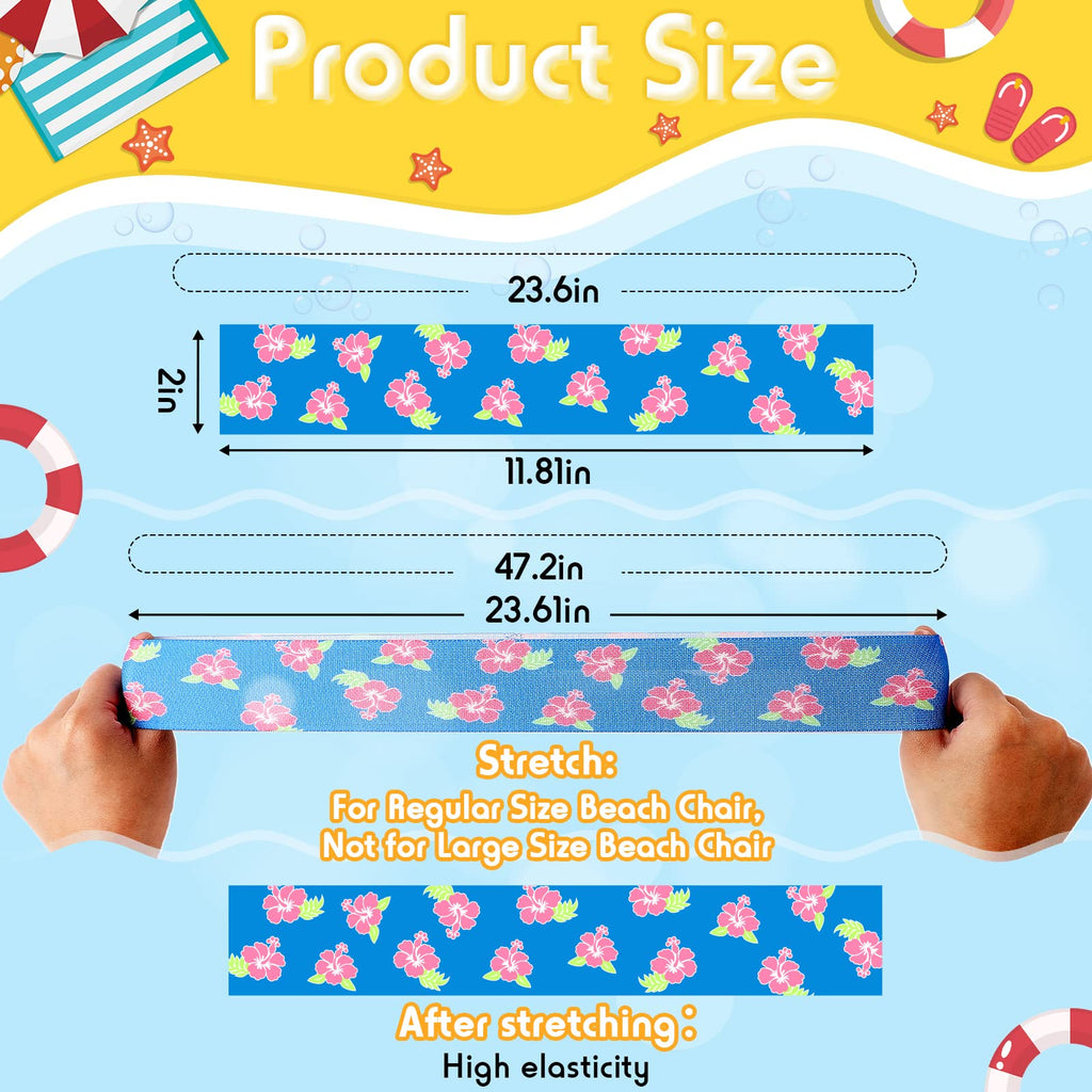 Boao 4 Pack Towel Bands for Beach Chair, Pool & Cruise Essentials, Elastic and Windproof, Towel Chair Clips Lounge Strap Holder, Cruise Ship Accessories (American Flag)