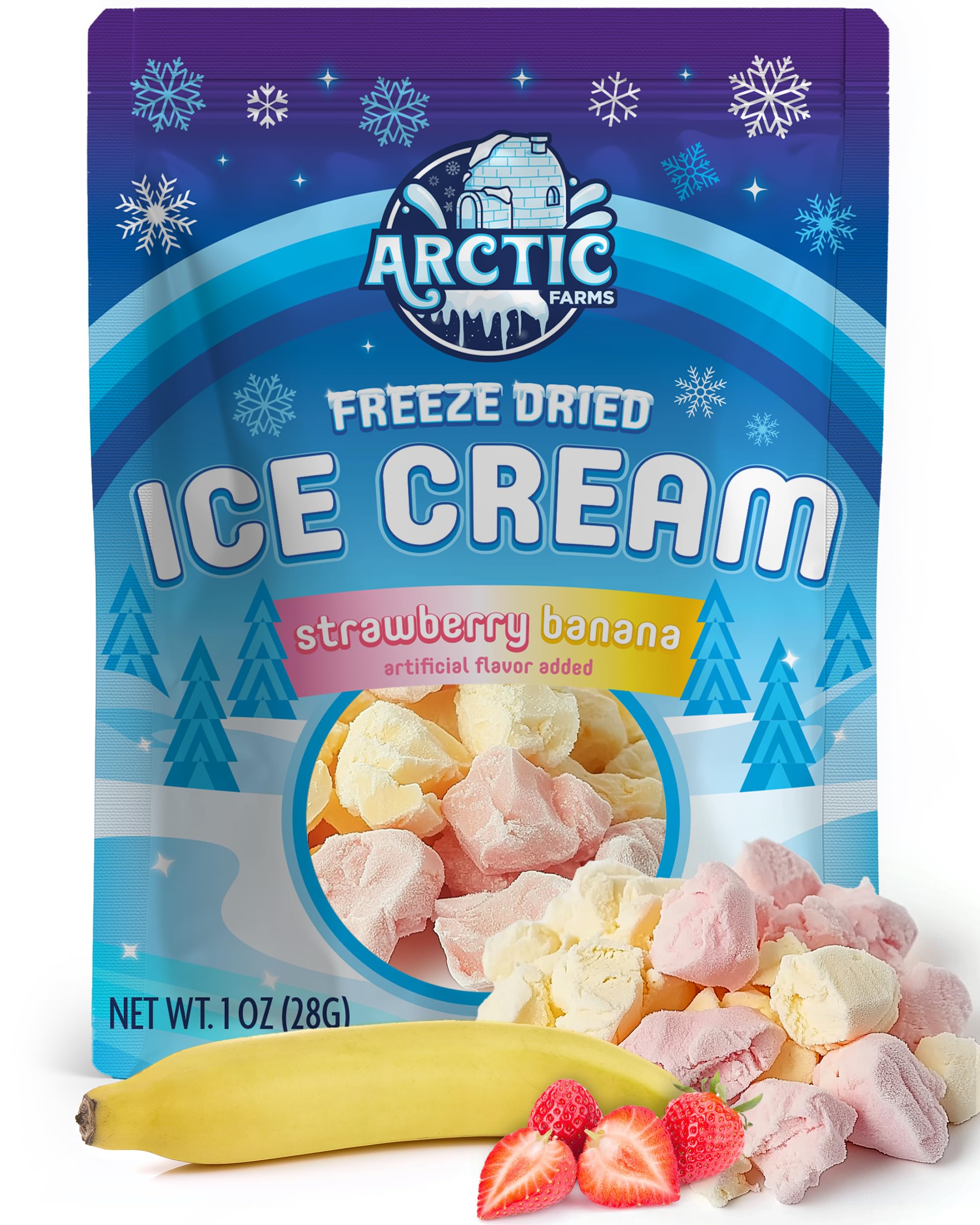 Arctic Farms Freeze Dried Ice Cream Bits Bagged and Boxed - Does Not Melt (1lb, S'mores)