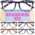 CCVOO Mix & Match Reading Glasses for Women - Lightweight, Comfortable Fit, Clear Vision - Blue Light Blocking