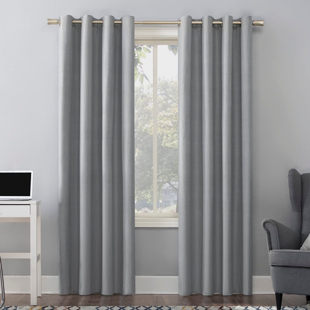 Sun Zero Columbia Thermal Insulated 100% Blackout Grommet Curtain Single Panel, 50" x 63", Cedar Orange