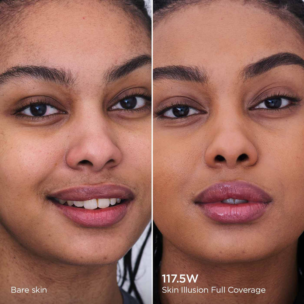 Clarins Skin Illusion Longwear Full Coverage Foundation|Luminous Matte Finish|24H Hold and 24H Hydration|Natural Looking|Transfer, Sweat and Smudge Proof| Contains Hyaluronic Acid|1 Fl Oz