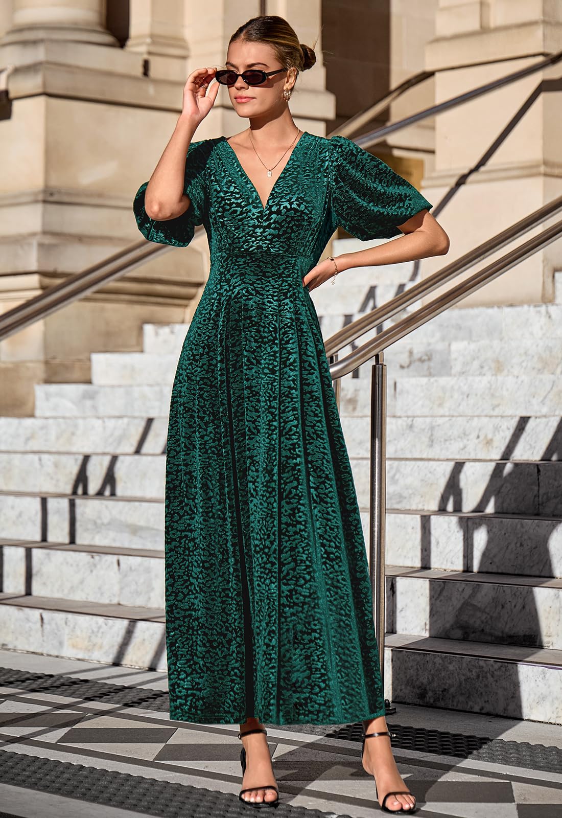 Sissyaki Women's Velvet Formal Dresses for Wedding Guest 2025 Fall Winter Dress