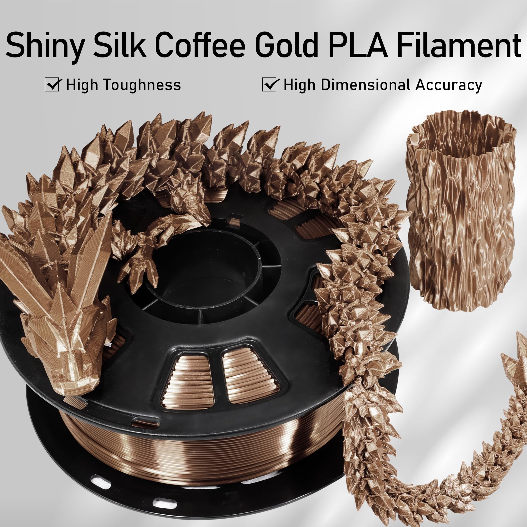 1.75mm PLA 3D Printer Filament Bundle: Glow in Dark Green/Blue/Purple/Rainbow, One Spool Clear Multi Colored, Each Spool 250g, Total 1.25Kg 3D Printing Material, 250g x 5 Spools Glow in Dark PLA