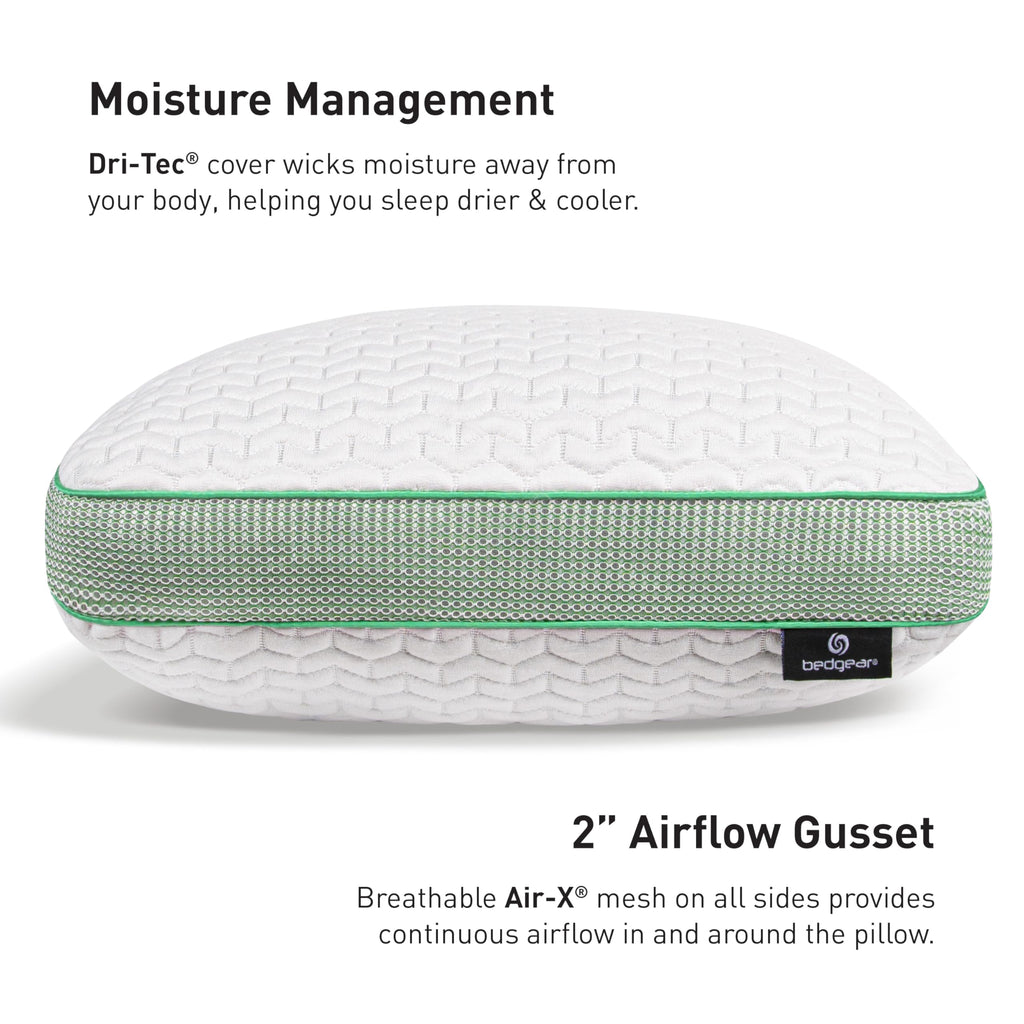 Bedgear Balance 1.0 Performance Pillow, Medium Support Bed Pillow for All Sleep Positions | Boost Blend Fill with Responsive Comfort & Air-X Mesh Ventilation | Washable Hypoallergenic Pillow