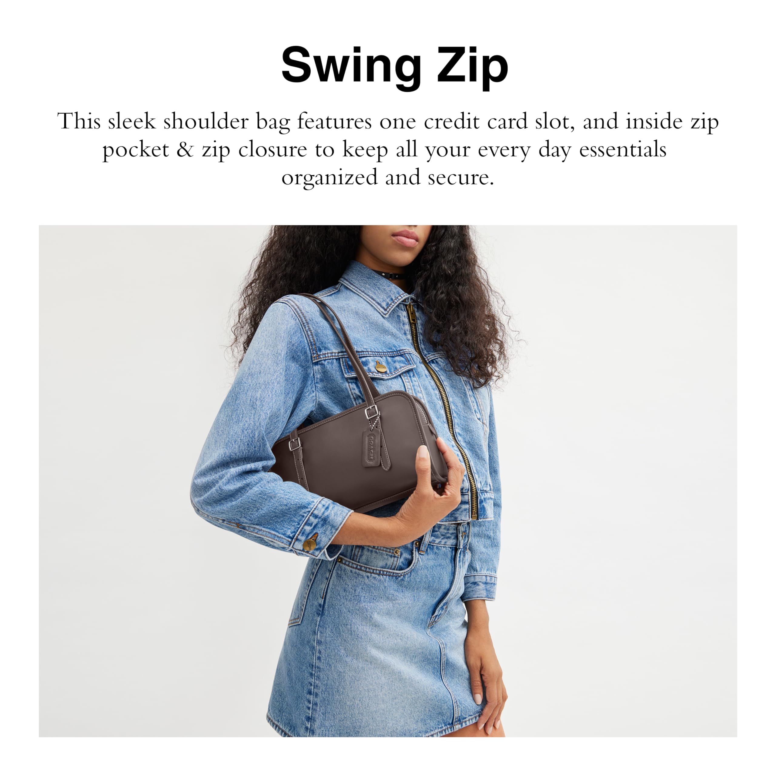 COACH Swing Zip Bag with Grommets