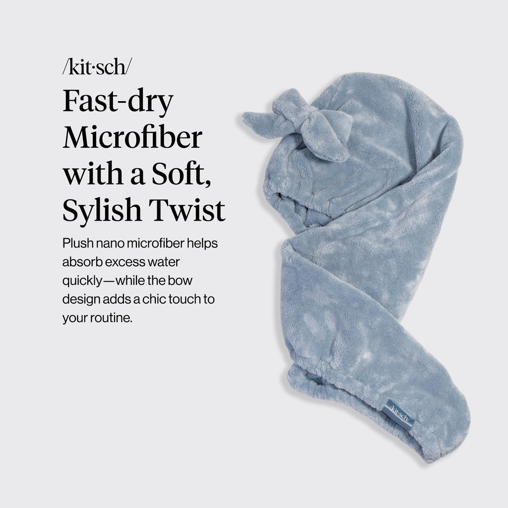 Kitsch Plush Microfiber Hair Towel Wrap for Women – Ultra Absorbent Microfiber Bath Towels for Wet, Curly, Long or Short Hair – Anti-Frizz Hair Wrap, Great Hair Care Gifts for Women
