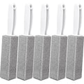 AZEN 5 Pack Pumice Stone for Cleaning, Pumie Scouring Stick with Handle, Pumice Stone Toilet Bowl Cleaner, Hard Water Stain Remover for Toilet, Bathroom, Kitchen Sink, Grill