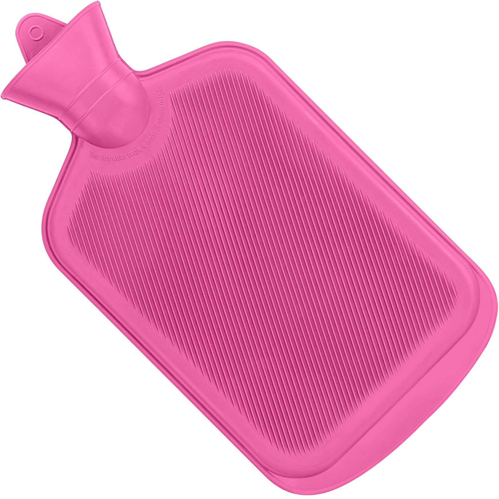 SteadMax [2 Pack] Hot Water Bottles, 2L (68oz) Natural Rubber -BPA Free- Durable Large Hot Water Bag for Hot Compress and Heat Therapy, Pain Relief Heating Pad, (Random Colors)