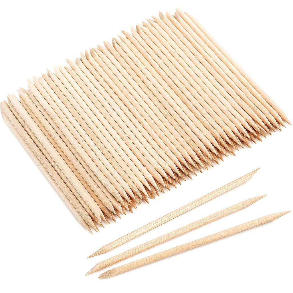 EWVVSS 600 Pcs 4.5 Inch Orange Sticks for Nails Double Sided Multi-Use Wooden Cuticle Pusher Sticks Manicure Pedicure Tool Cuticle Sticks or Eyebrow Waxing Sticks for Facial Hair Removal