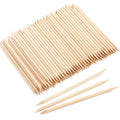 EWVVSS 600 Pcs 4.5 Inch Orange Sticks for Nails Double Sided Multi-Use Wooden Cuticle Pusher Sticks Manicure Pedicure Tool Cuticle Sticks or Eyebrow Waxing Sticks for Facial Hair Removal