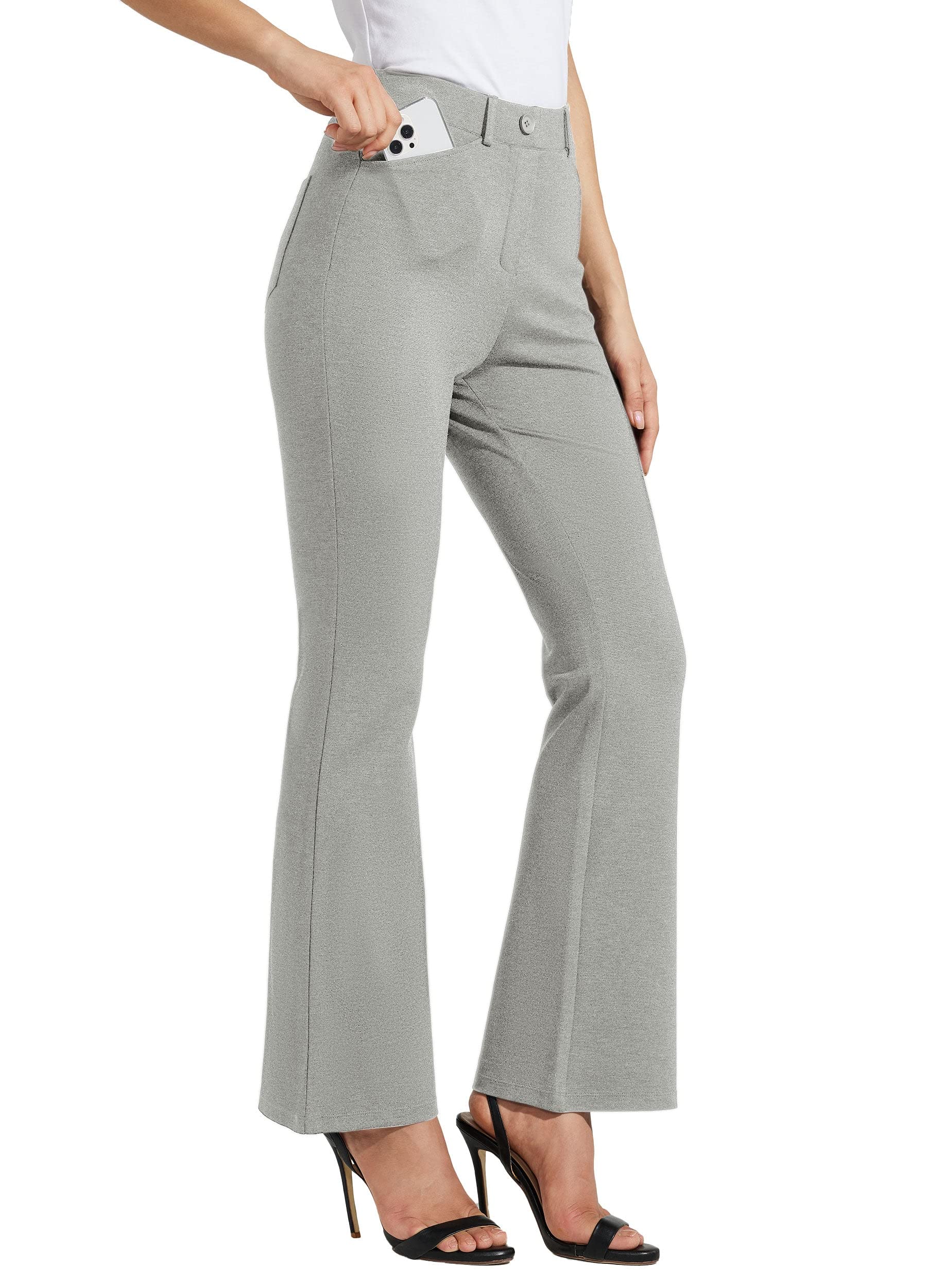 Willit Women's Yoga Dress Pants Bootcut Stretch Work Slacks Office Pants 4 Pockets 28"/29"/30"/31"/33"