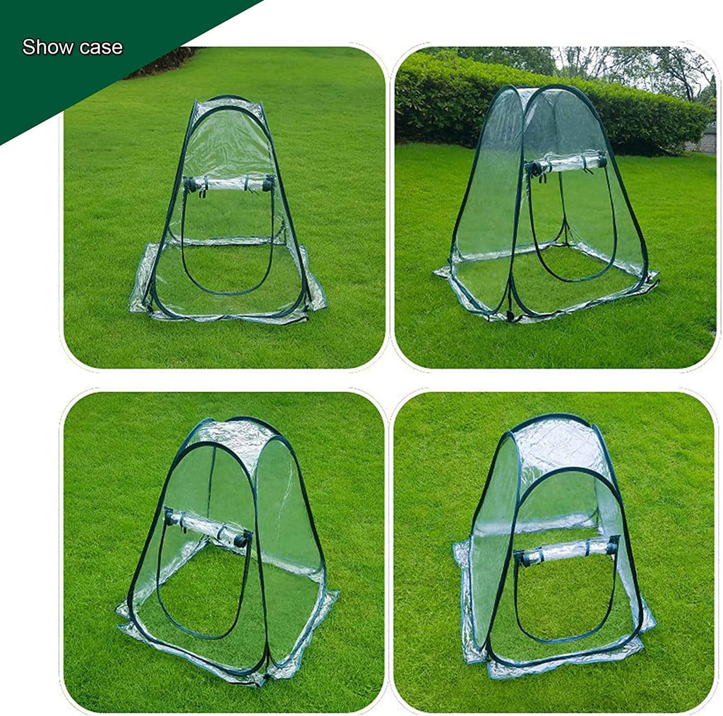 Porayhut Pop Up Greenhouse Tent,Portable X-Large Walk-in Flower House ,Indoor Outdoor Gardening Plant Sunshine Room with PE Mesh Cloth Cover for Protecting Plant from Cold Frost & Birds