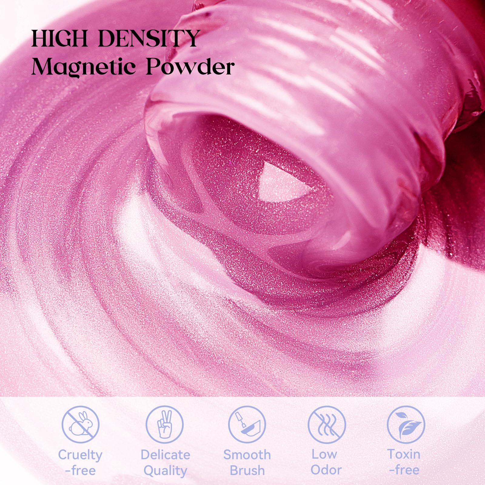 MIZHSE Cat Eye Gel Nail Polish, Moonlight Magnetic Gel Polish and Sheer Nude Nail Kit with 1 Magnet Stick, Glass Shiny Effect Silver Pink Purple Soak Off Manicure Home DIY