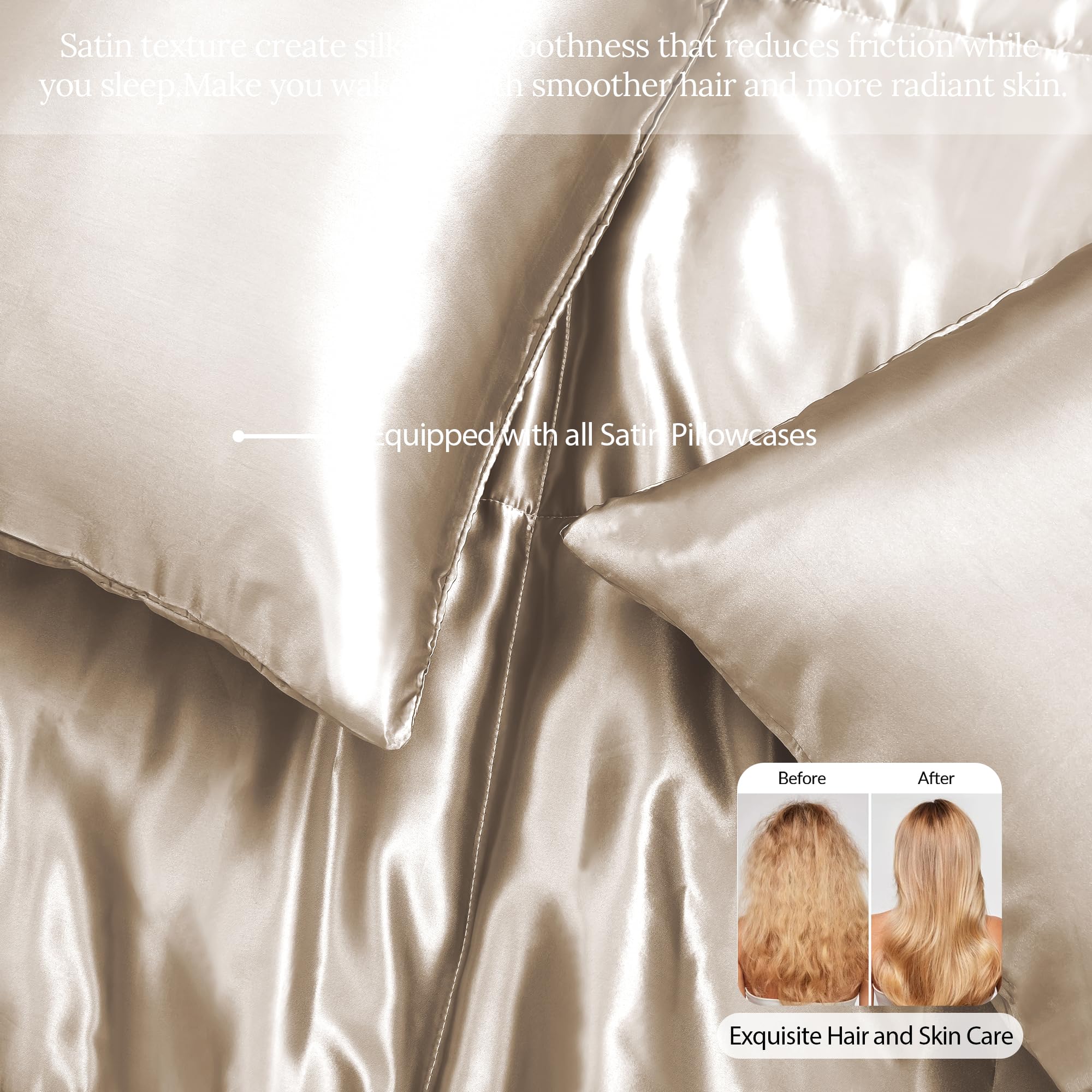 Whale Flotilla 2-Piece Reversible Silky Soft Twin Size Comforter Bedding Set, Luxurious Satin Comforters with Satin Pillowcase, Lightweight Duvet for All Seasons, Black