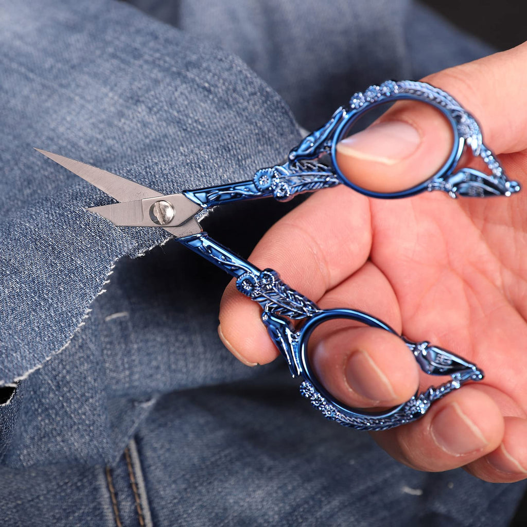 YOUGUOM Small Craft Scissors, Little Travel Sharp Embroidery Scissors All Purpose, Straight Tips Mini Sewing Shears, Precision Detail Thread Cutting Snips
