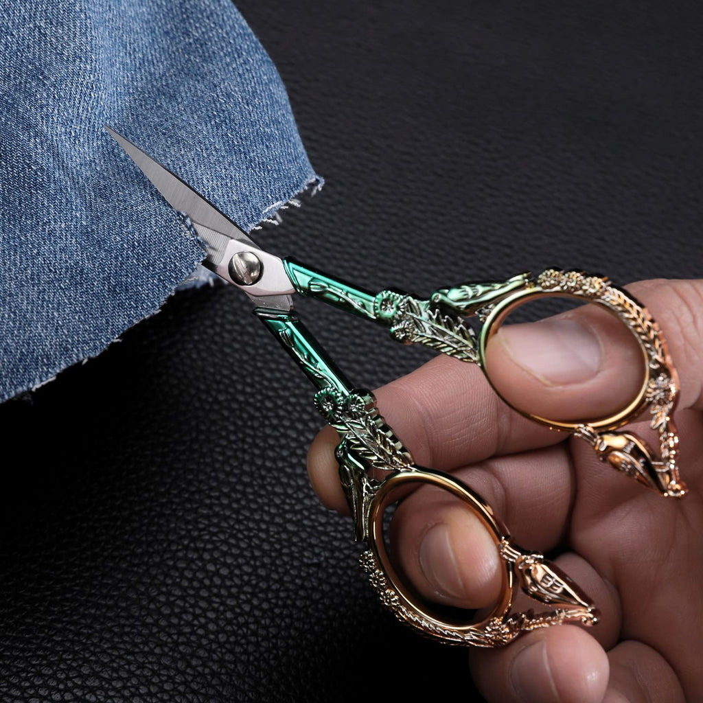 YOUGUOM Small Craft Scissors, Little Travel Sharp Embroidery Scissors All Purpose, Straight Tips Mini Sewing Shears, Precision Detail Thread Cutting Snips