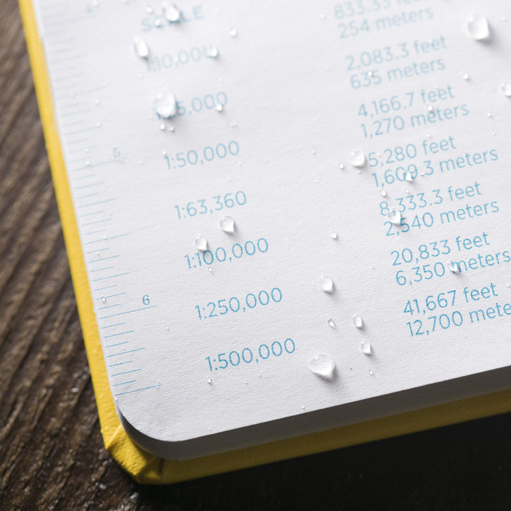 Rite in the Rain Weatherproof Hard Cover Notebook, 4.75" x 7.5", Black Cover, Universal Pattern (No. 770F)