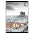 MCS Everline Collection 14x20 Matted Poster Frame with 11x17 Picture Display, Black Vertical & Horizontal Wall Hanging Large Frame for Photos, Posters & Art Prints (1-Pack)