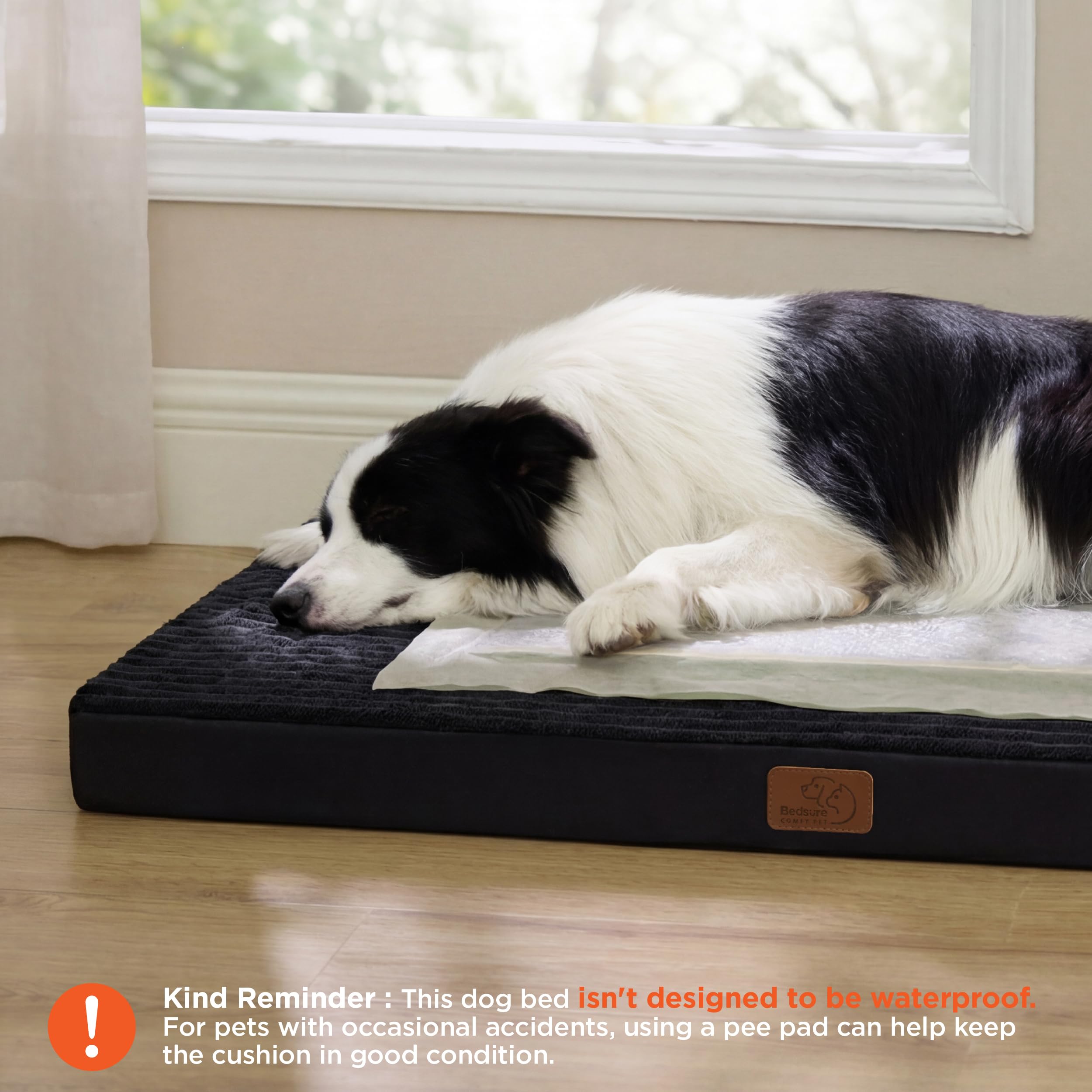 Bedsure ComfyFleece Dog Bed for Small Dogs - Orthopedic Pet Beds with Removable Washable Cover, NOT Waterproof Egg Crate Foam Puppy Mat, Suitable for Pet Up to 20 lbs, 23"x17"x2.8", NOT for Chewers